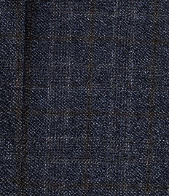 Hickey Freeman Modern Fit Flat Front Plaid Print 2-Piece Suit Product Image