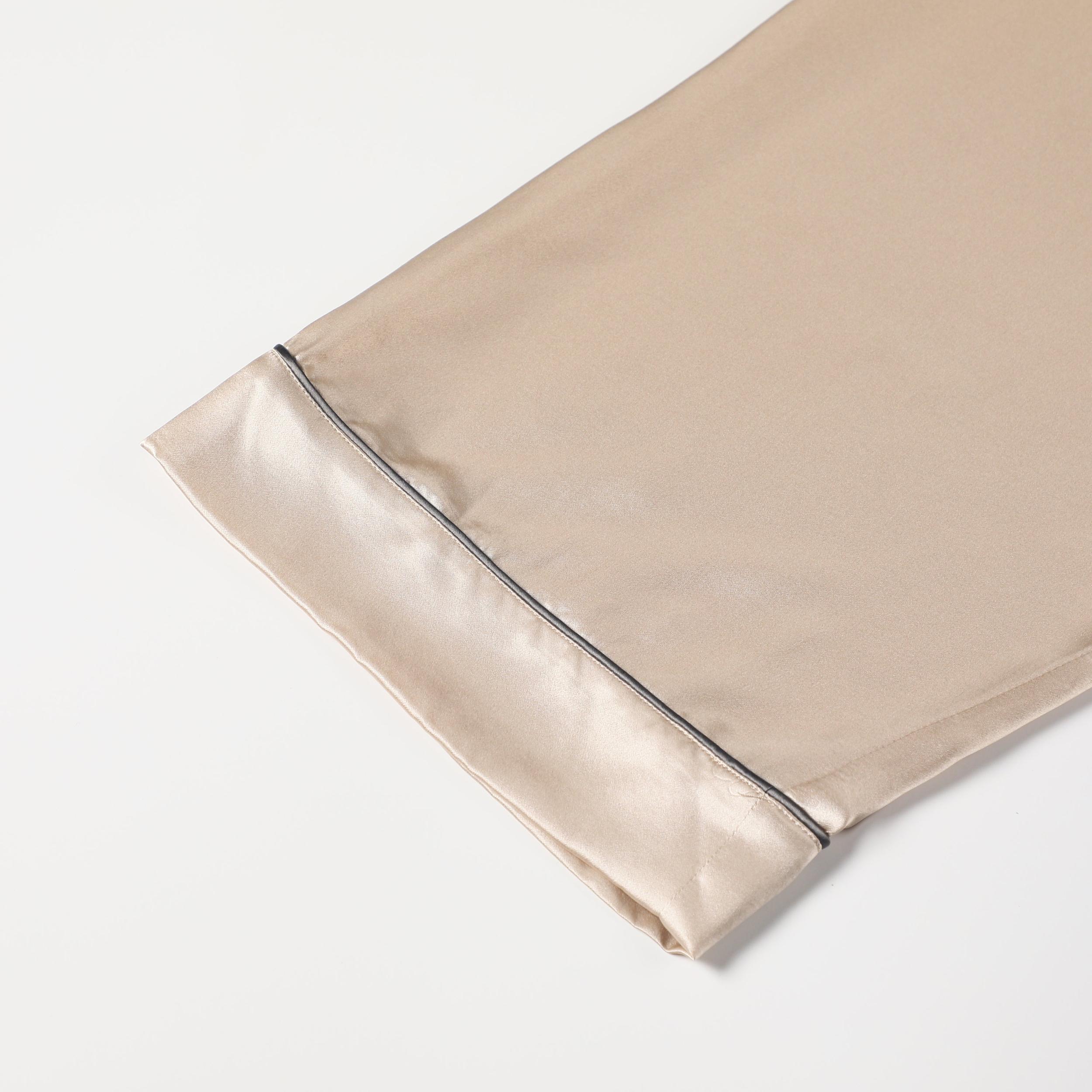 Gift Set | Pure Silk Beige Kimono Robe & Slip Dress | 22 Momme | Float Collection Product Image