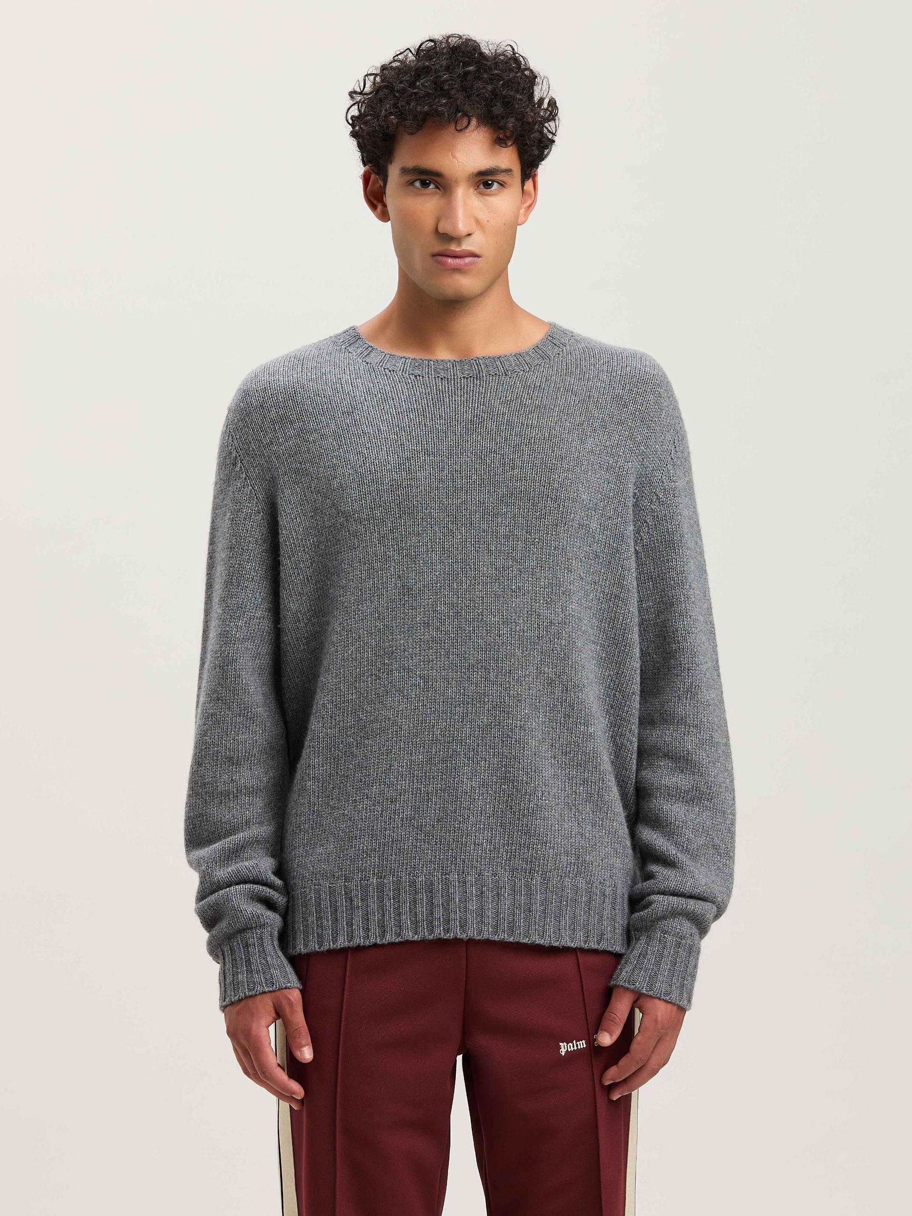 CURVED LOGO SWEATER GREY MELANGE - OFF W Product Image