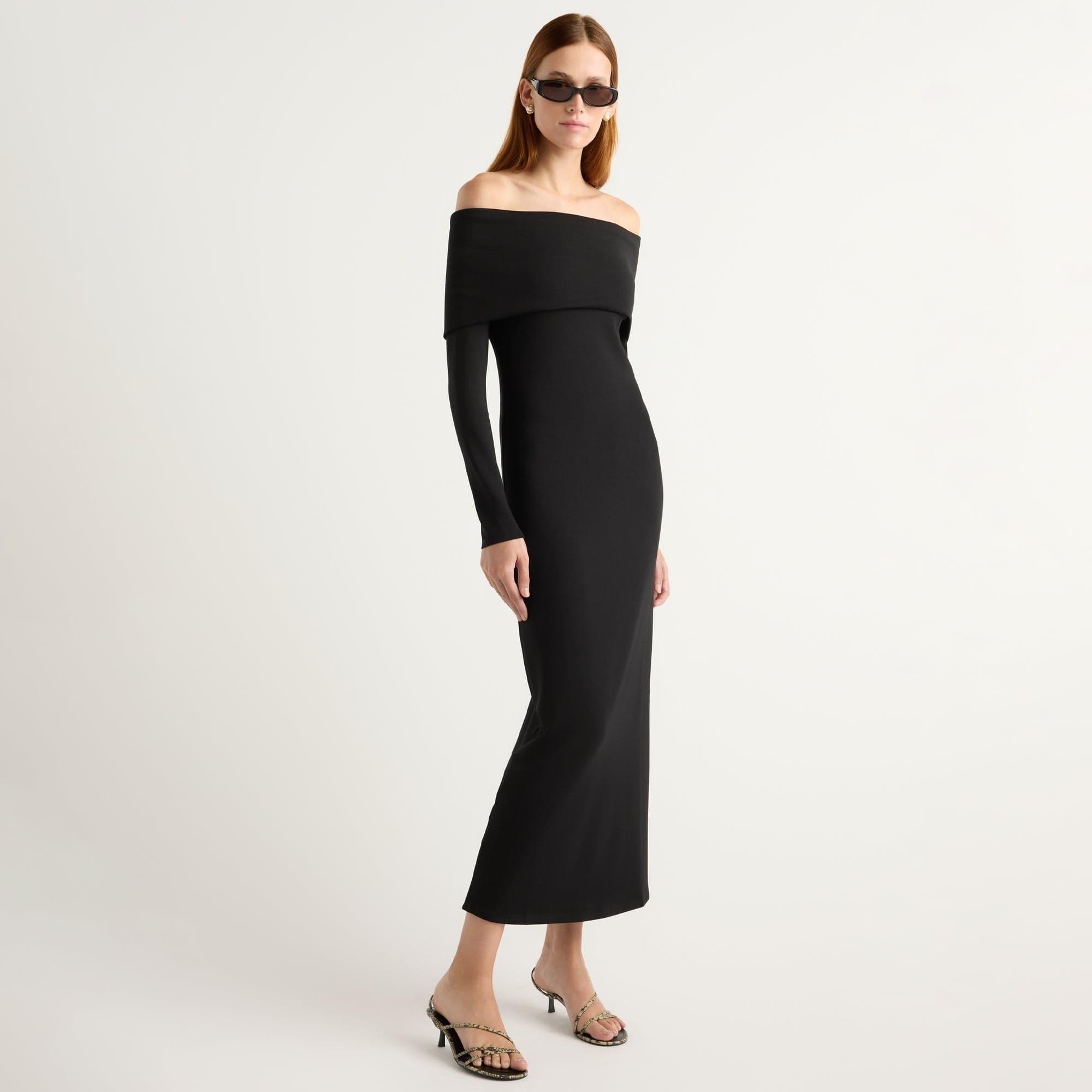 Morgan Split Foldover Jersey Dress Product Image