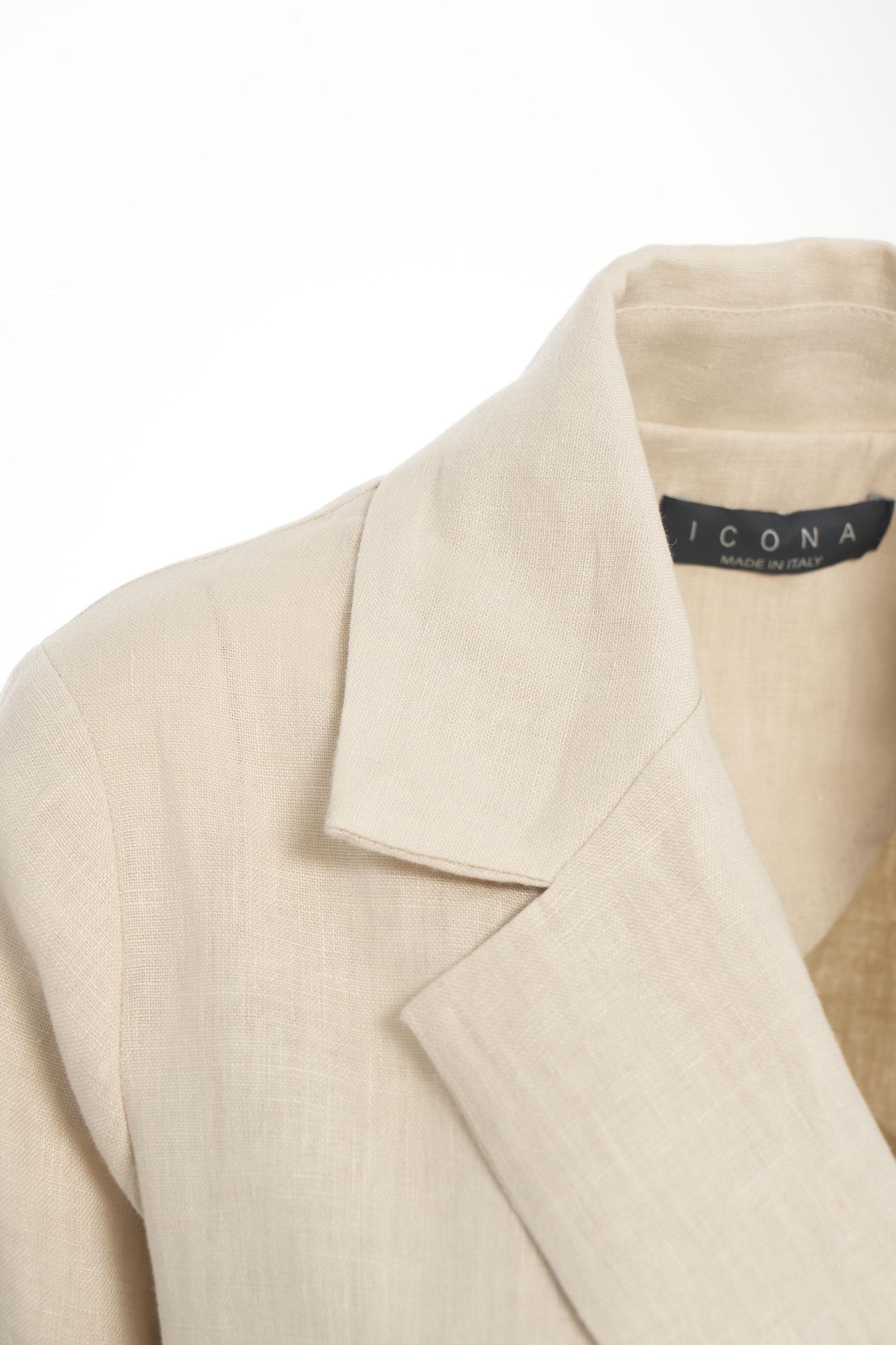 Single-breasted linen blazer Product Image