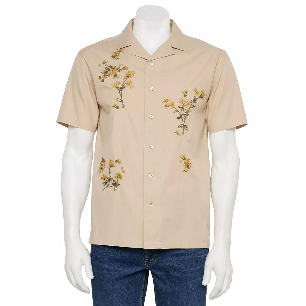 Men's Retrofit Embroidered Flora Shirt, Size: XL, Oxford Product Image