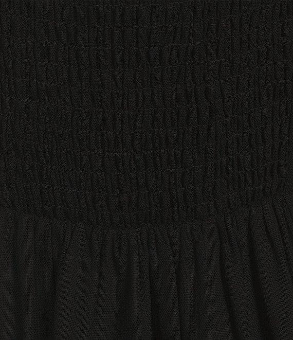 GB Tie Shoulder Linen Blend Midi Dress Product Image