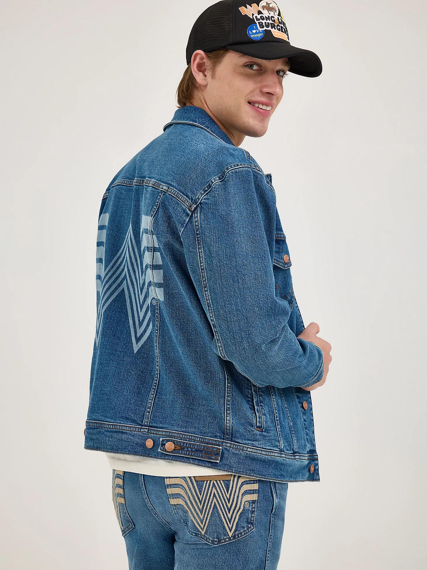 Wrangler x Whataburger Laser Denim Jacket | Men's JACKETS & OUTERWEAR | Wrangler® Product Image