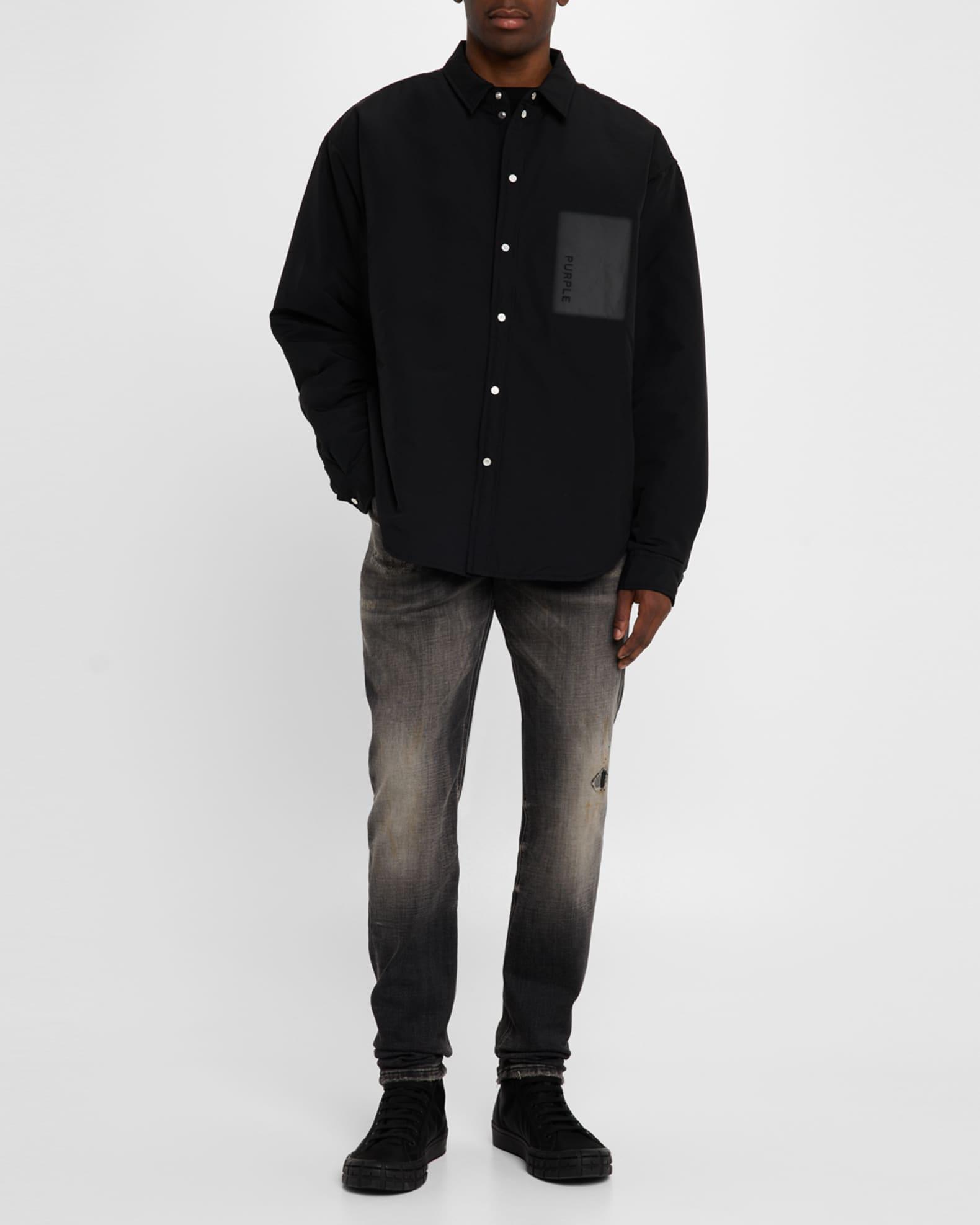 Men's Overshirt with Chest Patch Product Image