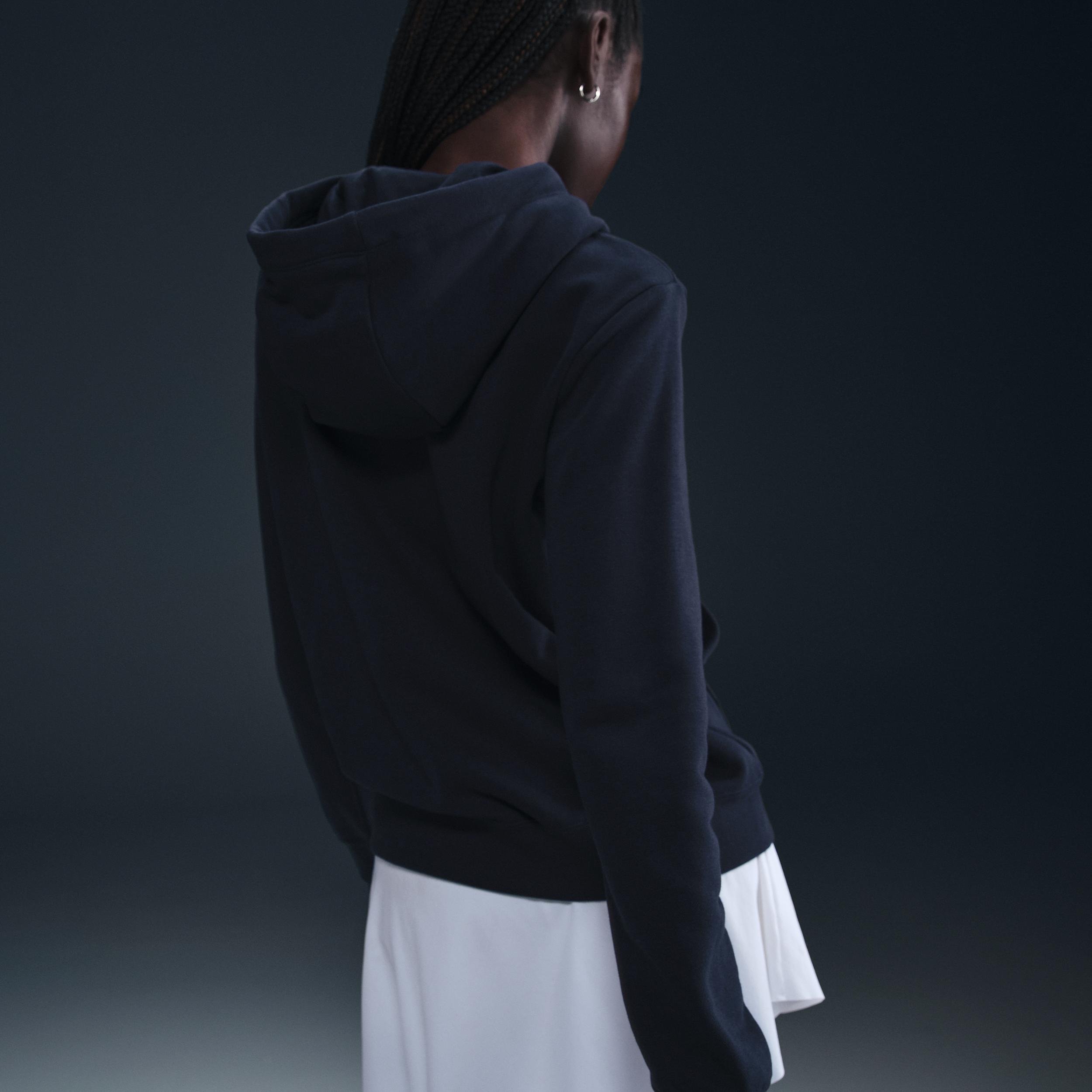 Womens Nike Sportswear Club Fleece Full-Zip Hoodie | DQ5471-451 Product Image