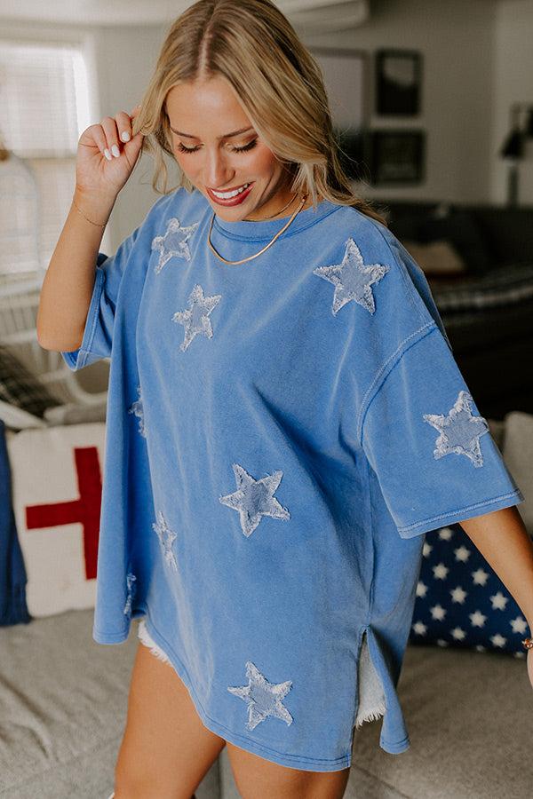 Reach For The Stars Vintage Wash Oversized Tee Product Image