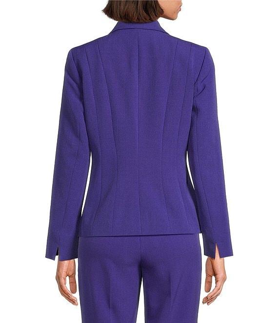 Kasper Crepe Panel Seamed One-Button Jacket Product Image