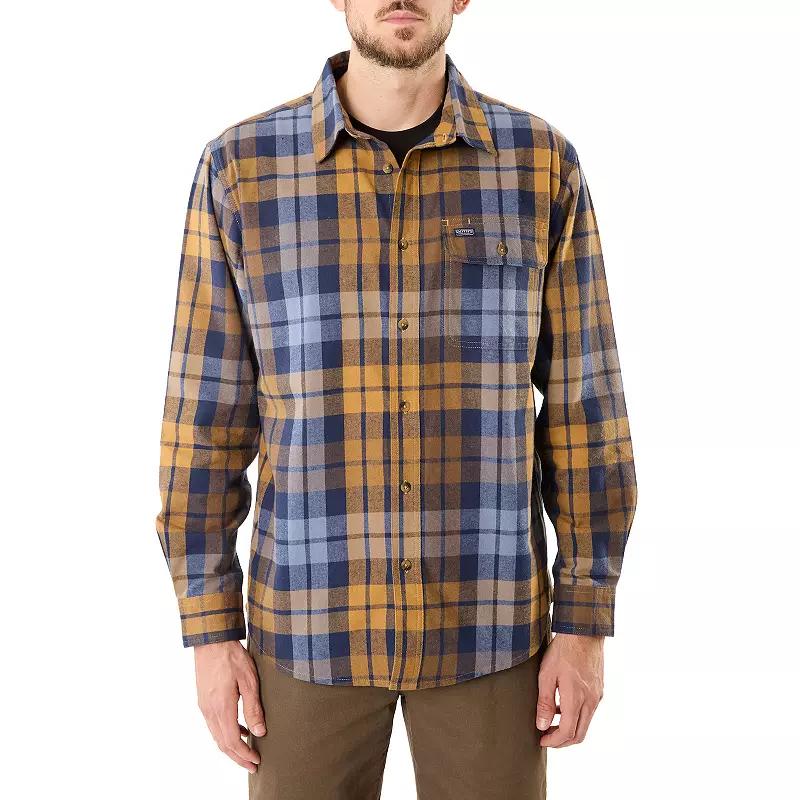 Men's Smith's Workwear Buffalo Plaid Flannel Button-Down Shirt,  Product Image