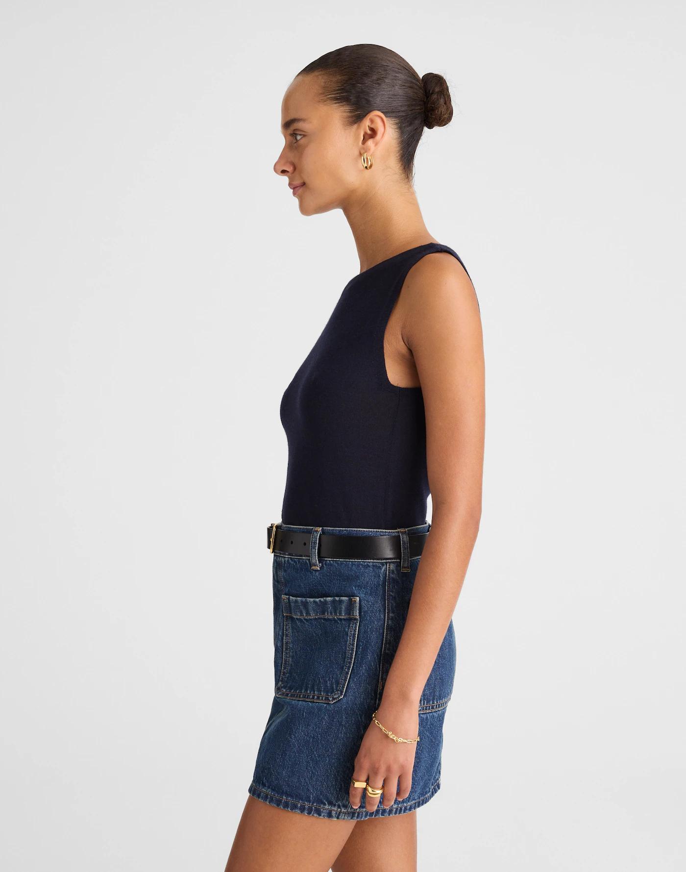 Boatneck Sleeveless Sweater Product Image