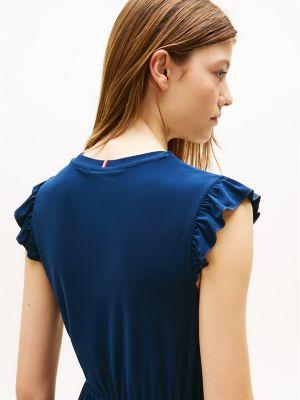 Flutter-Sleeve Jersey Midi Dress Product Image