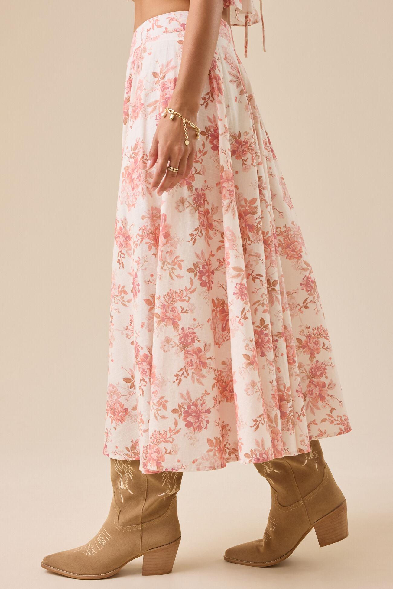 Alice Floral Midi Skirt Product Image