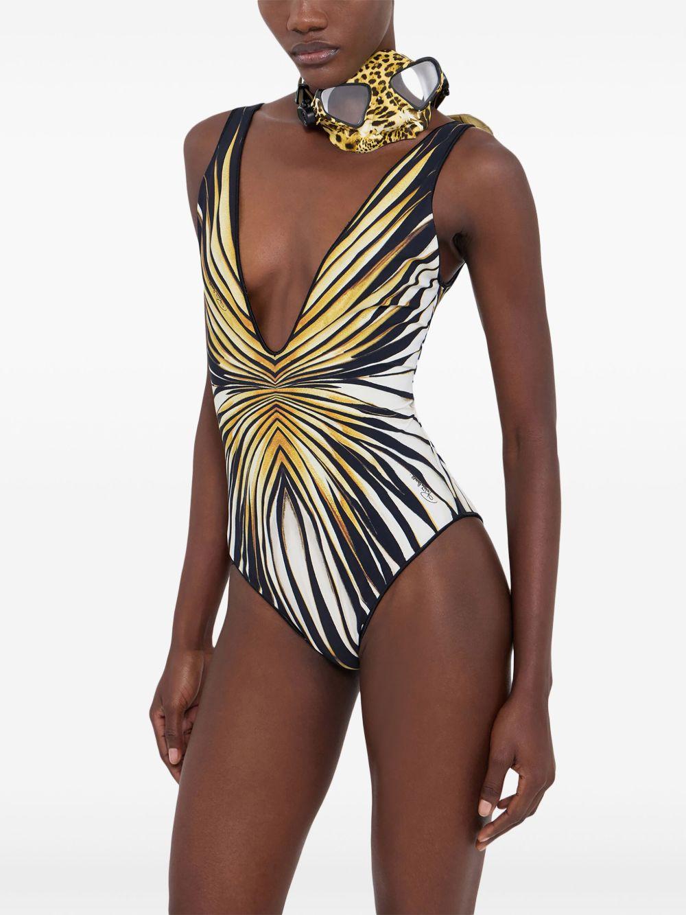 Ray of Gold-print swimsuit Product Image