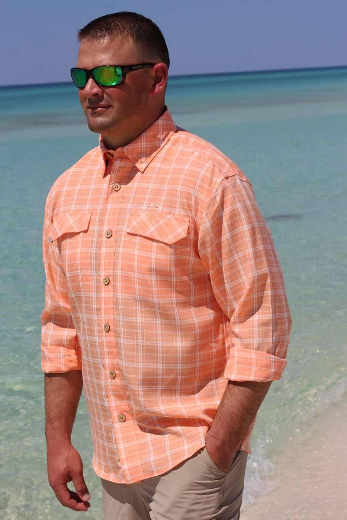Mojo Sportswear Company Coastal Plaid Short Sleeve Men's Fishing Shirt Product Image