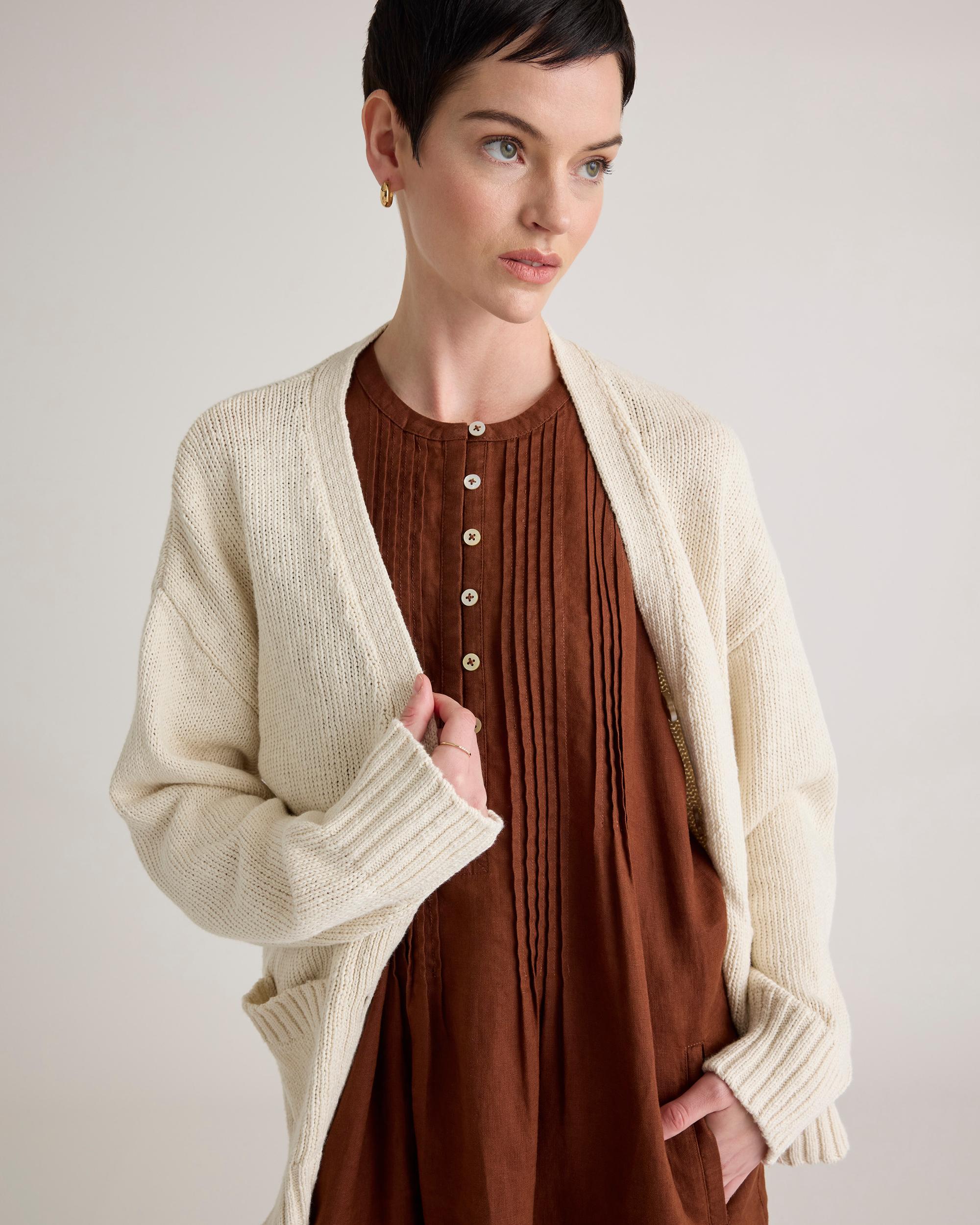 Quince | Women's 100% European Linen Sleeveless Swing Dress Size XL Product Image