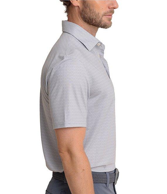 Southern Tide Driver Geo Print Short Sleeve Polo Shirt Product Image