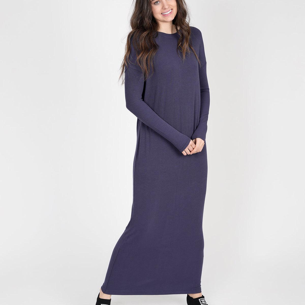 Noni Ladies Rib Dress Midi Length Product Image