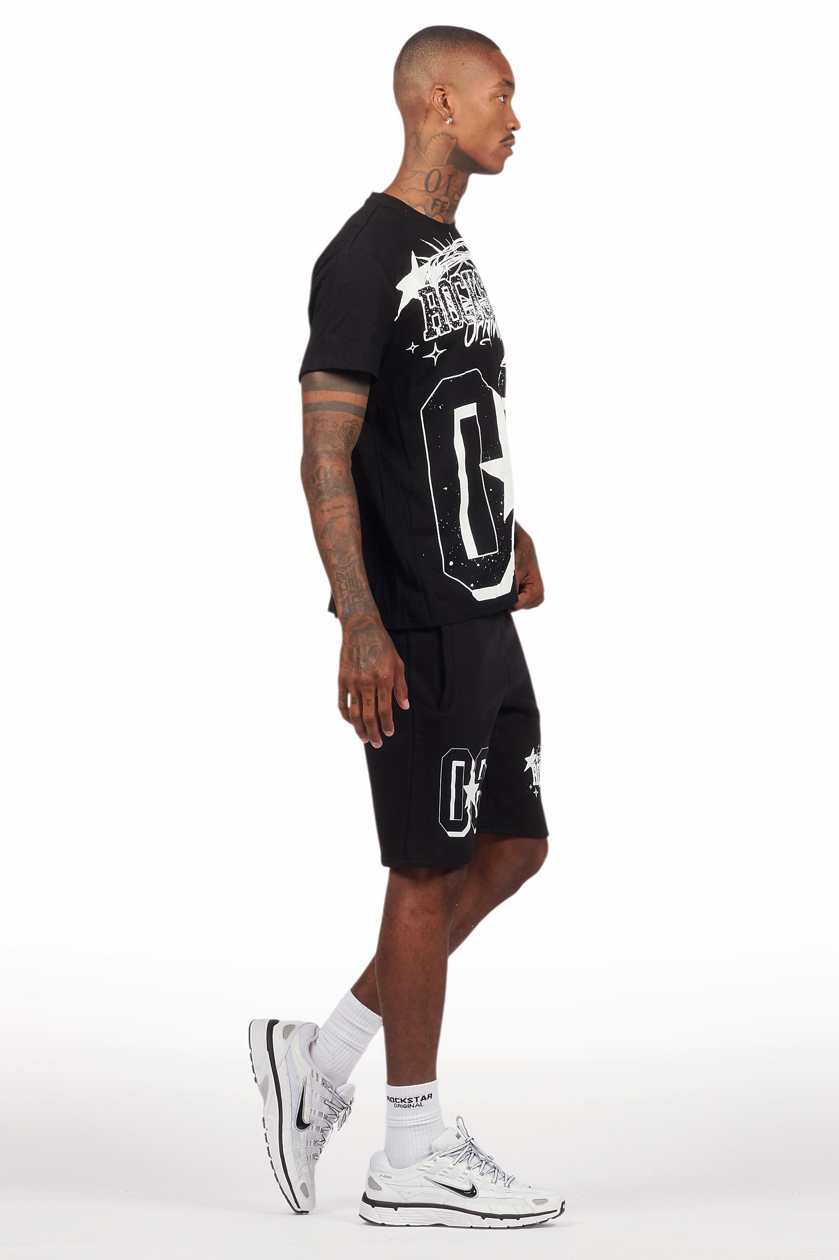 Allstar Black/White T-Shirt Short Set Male Product Image