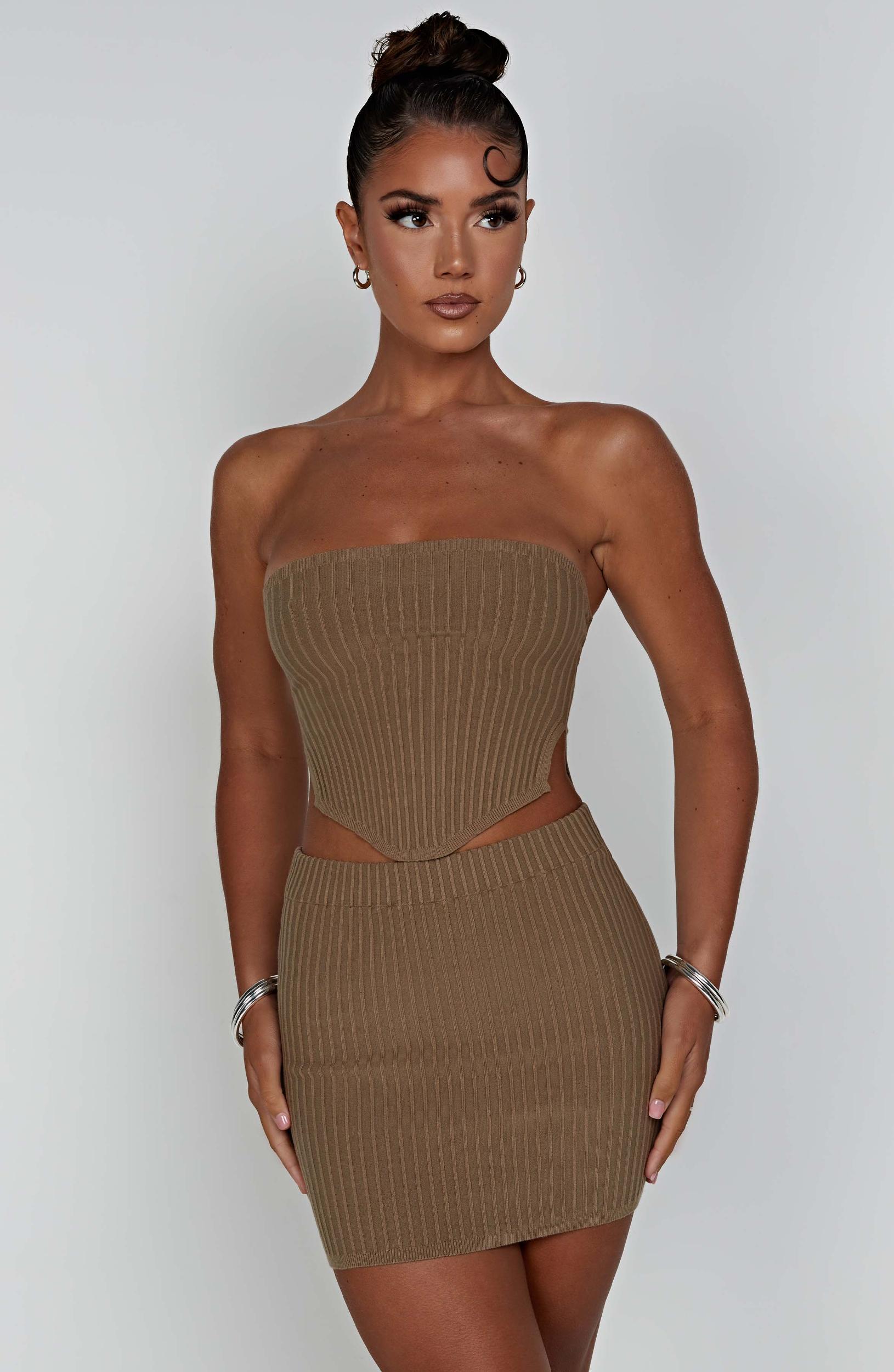 Jaz Mini Skirt - Mocha Product Image