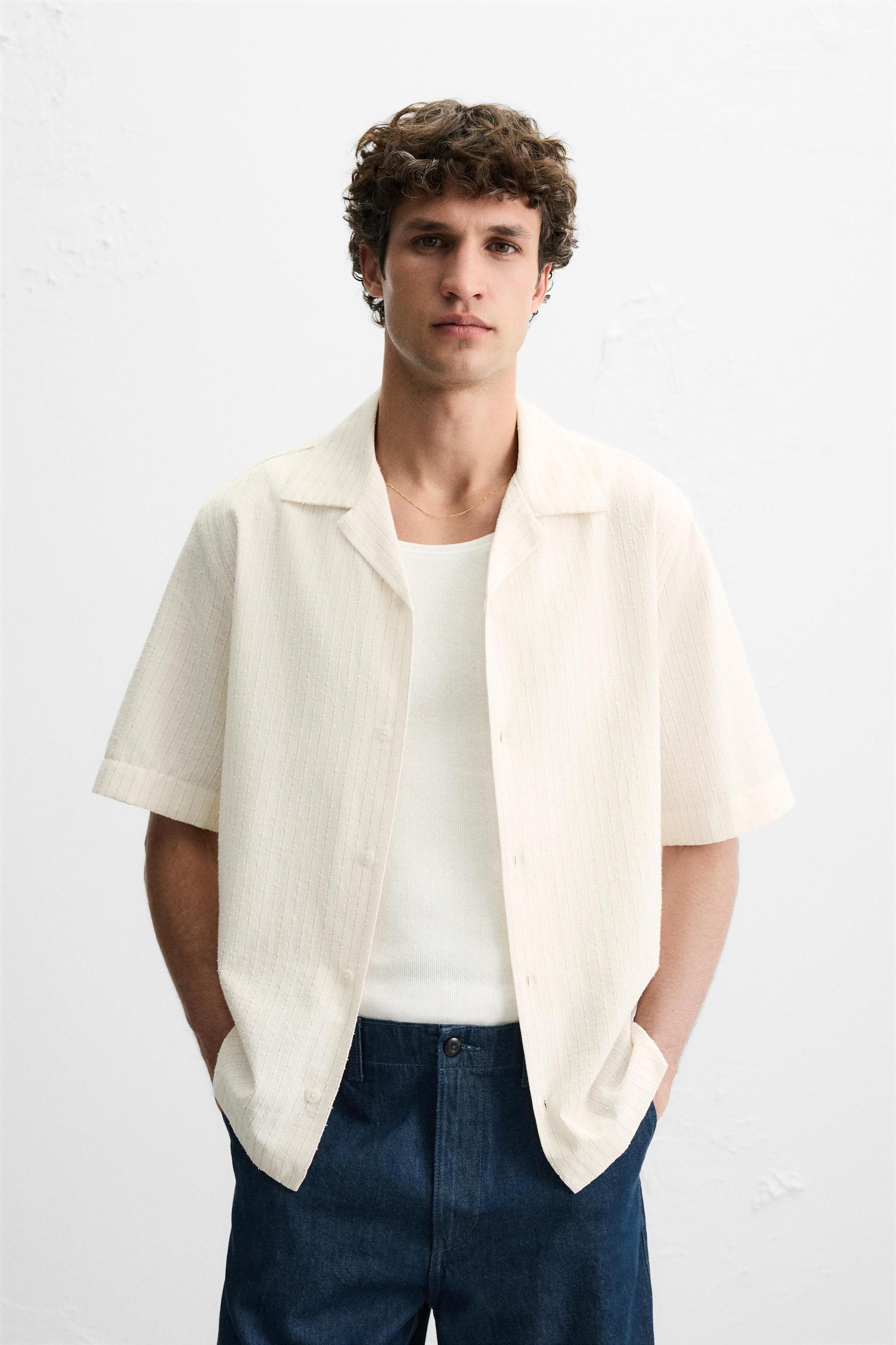 TEXTURED STRIPED SHIRT Product Image