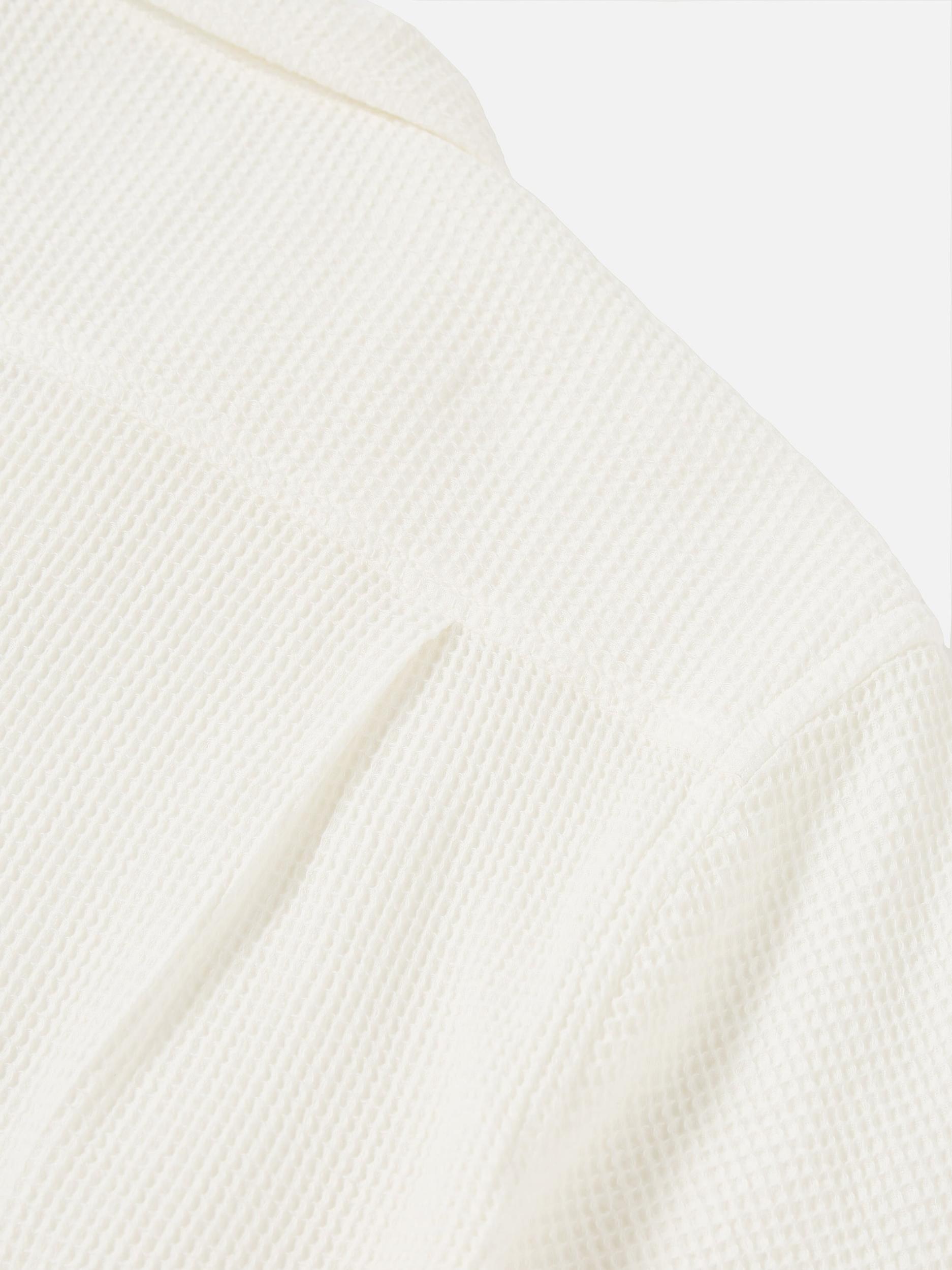 Ecru Japanese Waffle Camp Shirt Product Image