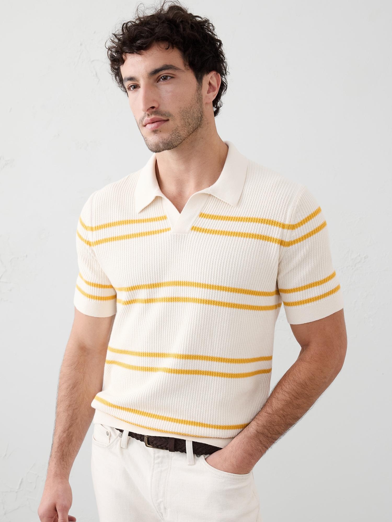 Refined Johnny-Collar Polo Product Image