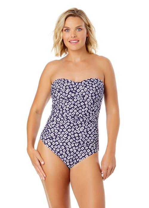 Anne Cole Women's Twist Front Shirred One Piece Swimsuit Product Image