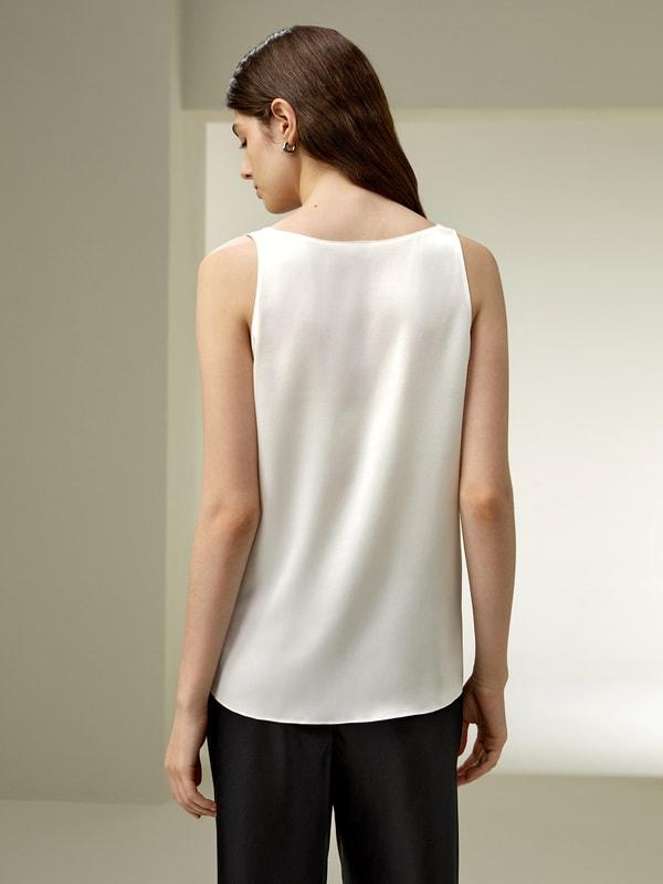 LILYSILK Silk Tank - Womens - Natural White Pure Silk - Cool A-Line Camisole XL Product Image