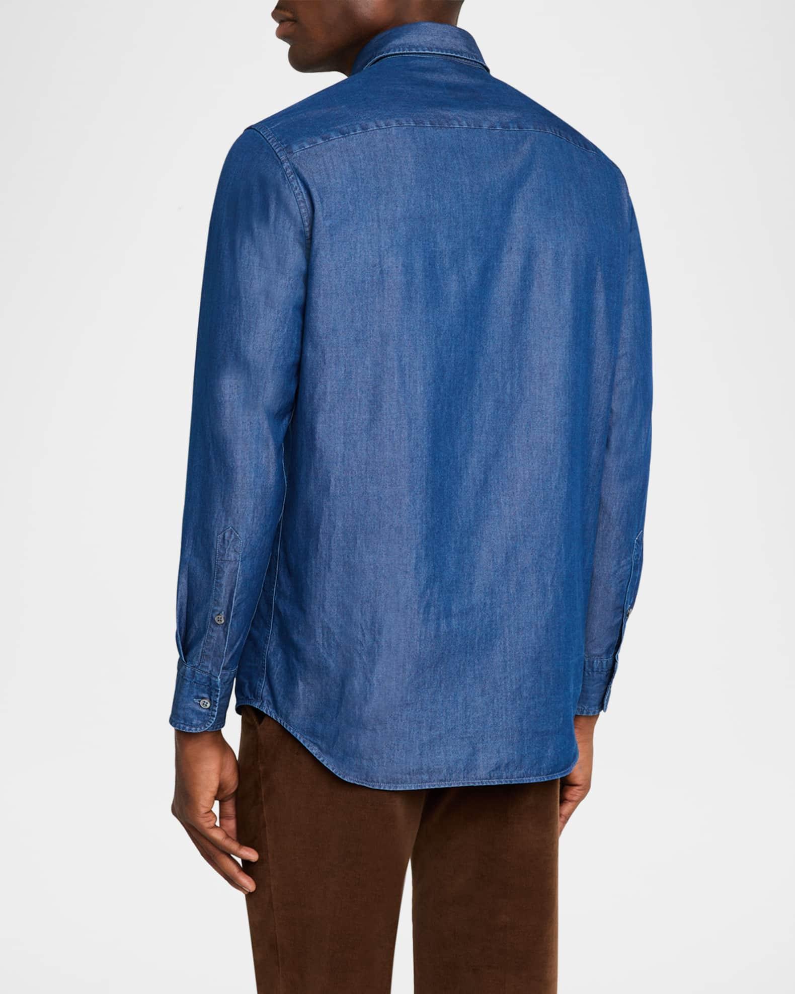 Men's Chambray Button-Down Shirt Product Image