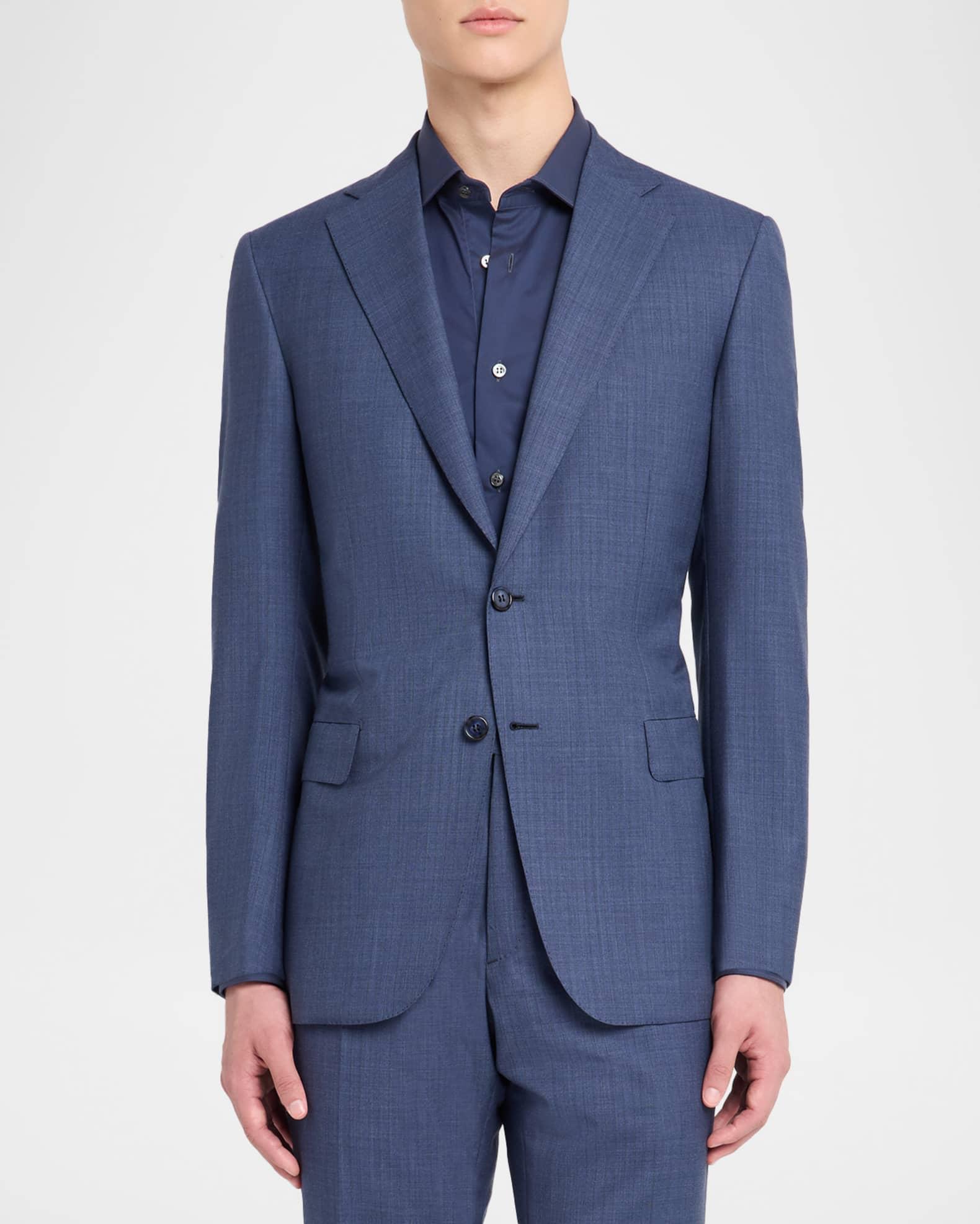 Men's Stripe Modern Fit Two-Piece Suit Product Image