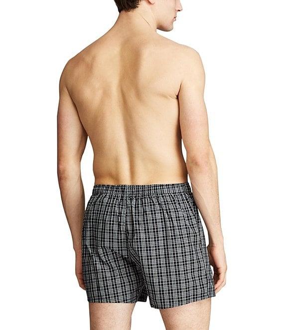 Polo Ralph Lauren Smith Black Plaid Woven Boxers Product Image