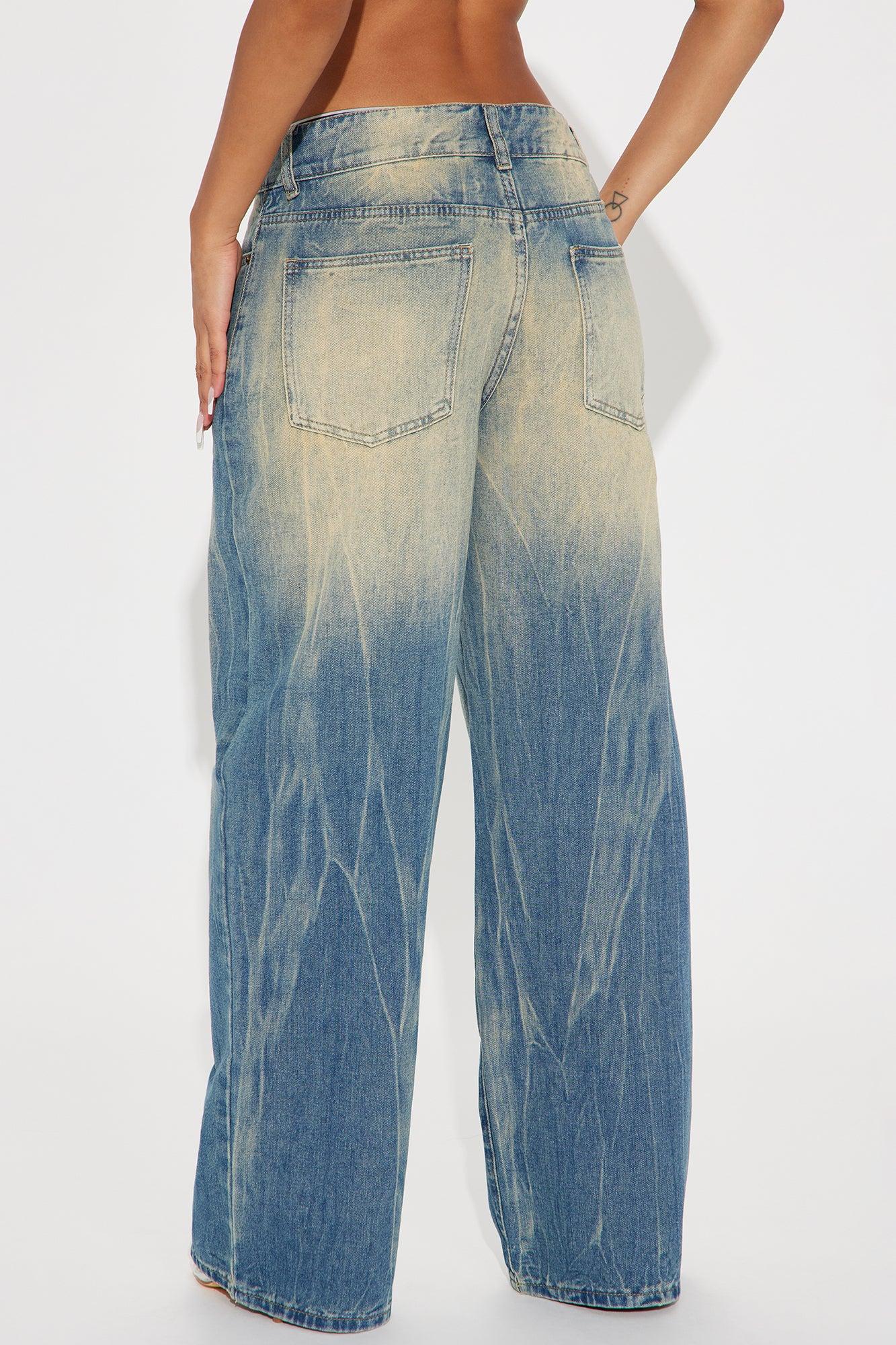 Don't Forget It Tinted Wide Leg Jeans - Dark Wash Product Image