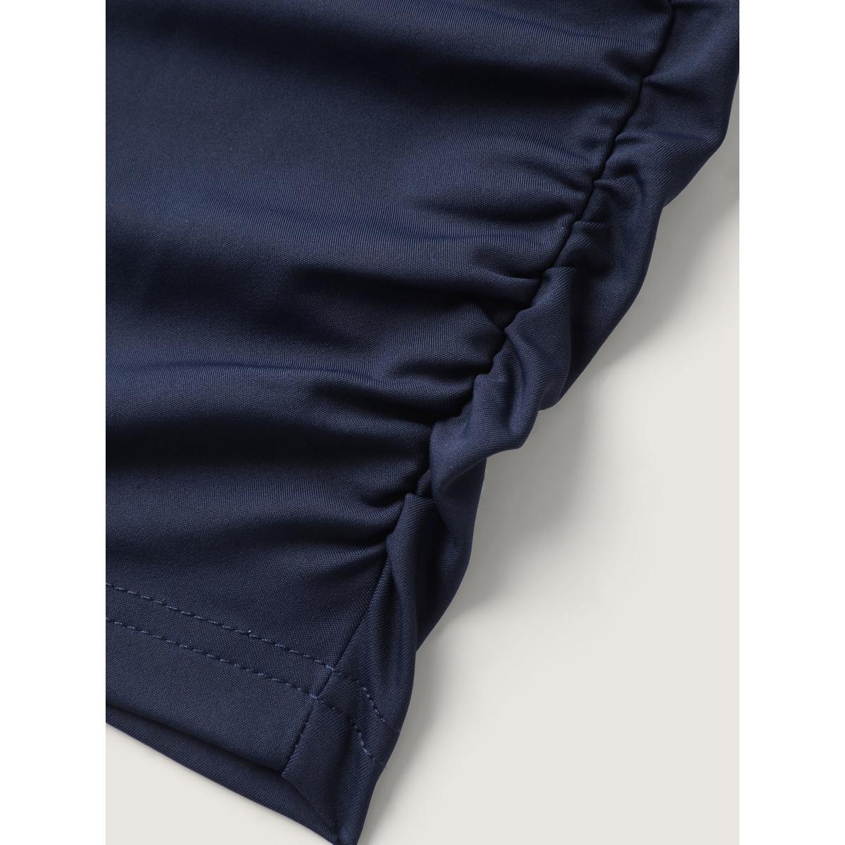 Plus Size Supersoft Waist Drawstring Skinny-Fit Jeans Women Denimblack Leisure Elastic Waist High stretch Slanted pocket Jeans BloomChic 24/3X Product Image