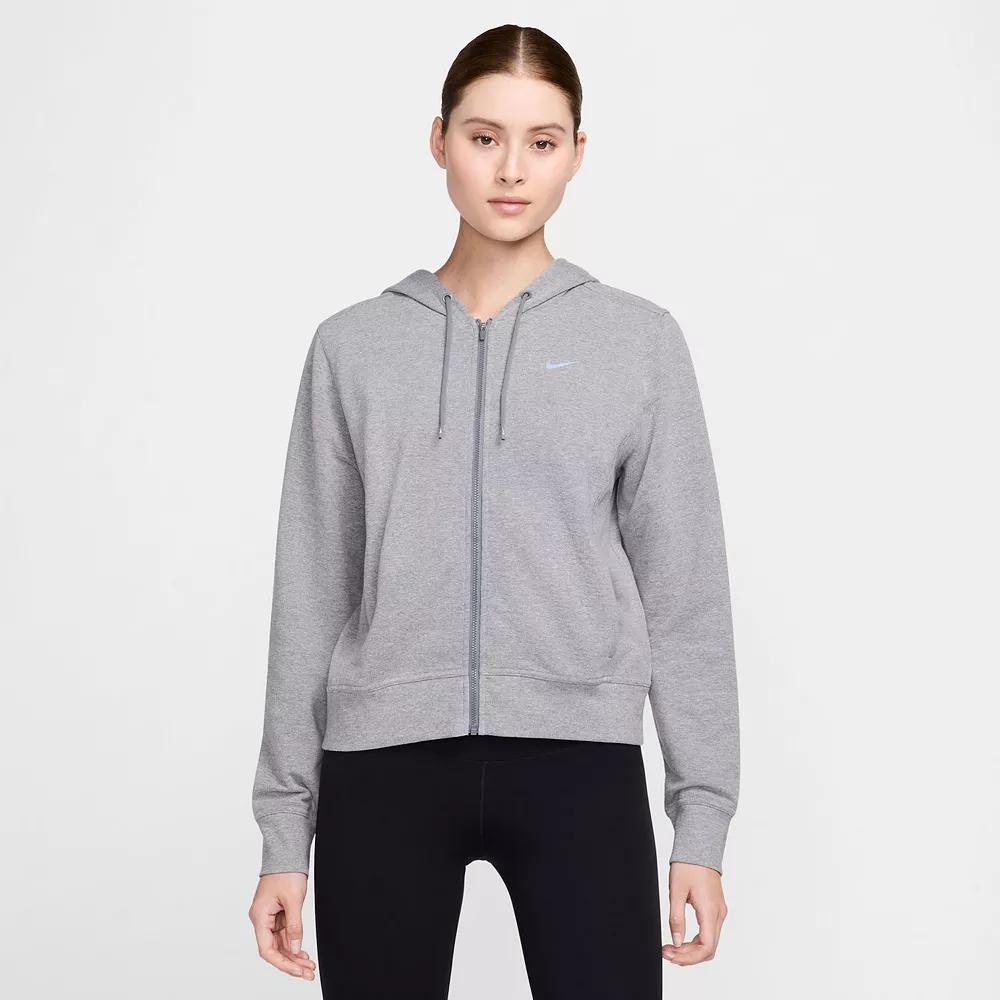 Nike Womens Dri-FIT One Full-Zip French Terry Hoodie | FB5198-010 Product Image
