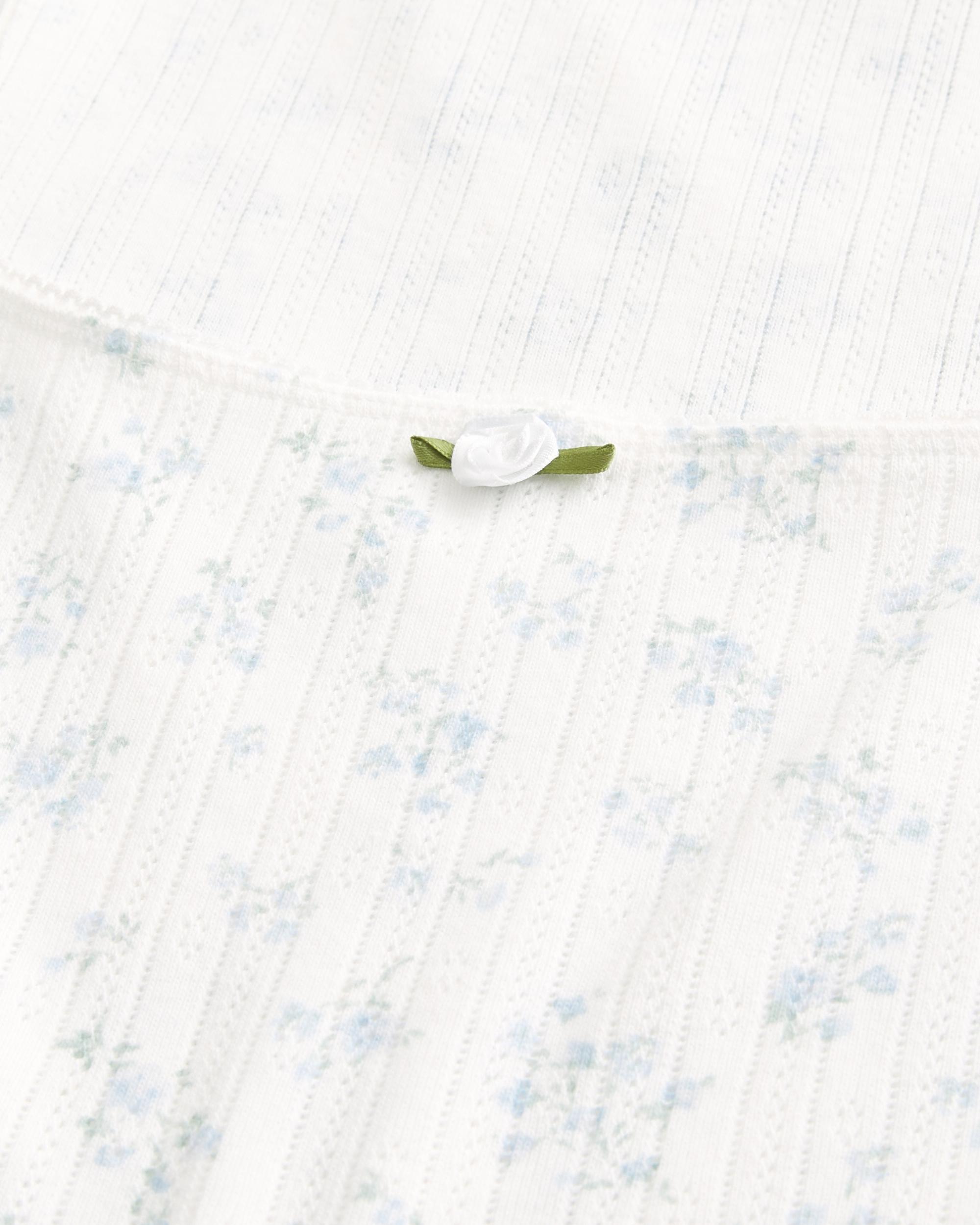 Pointelle Square-Neck Top Product Image