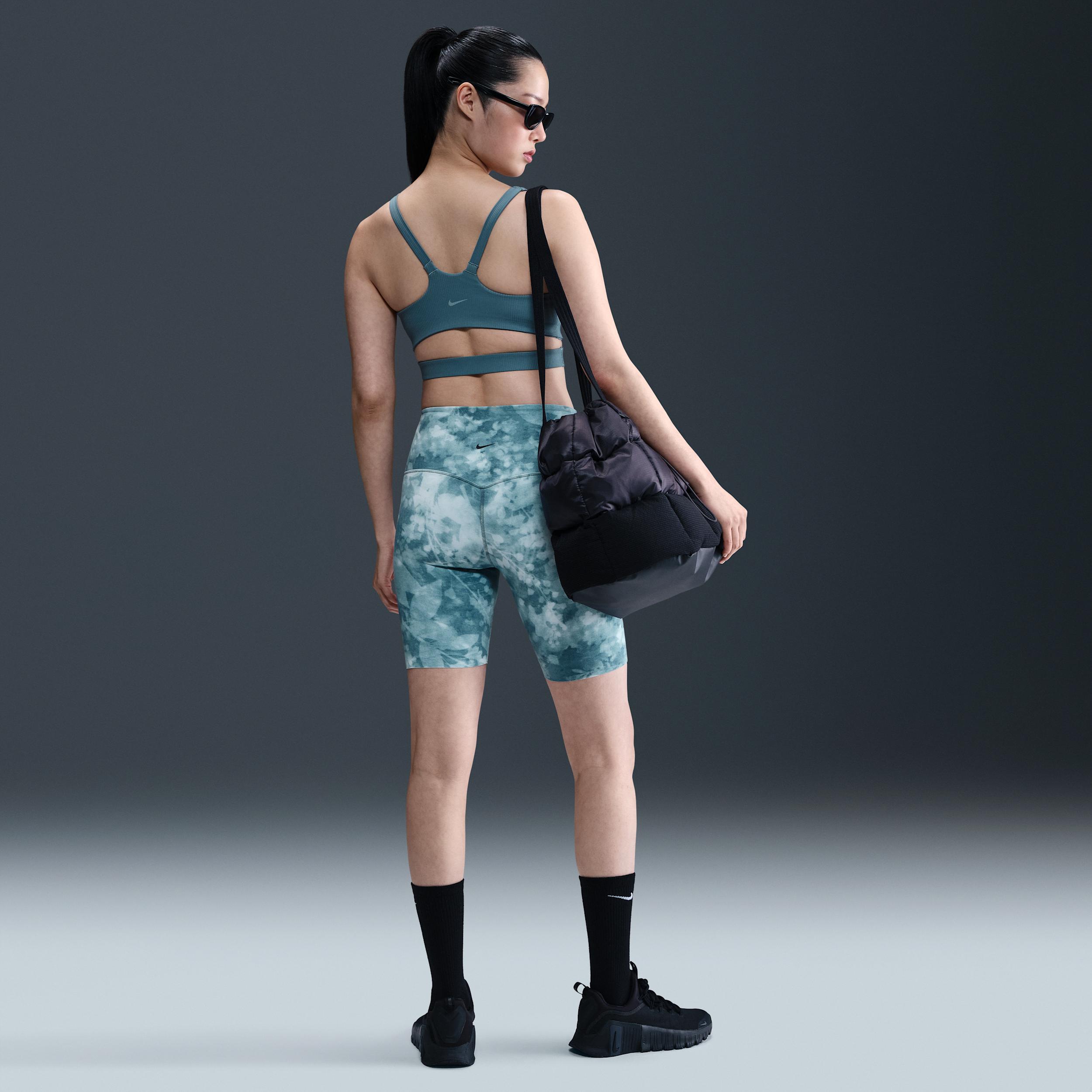 Nike Womens Zenvy Rib Light-Support Padded Sports Bra | HF5378-006 Product Image