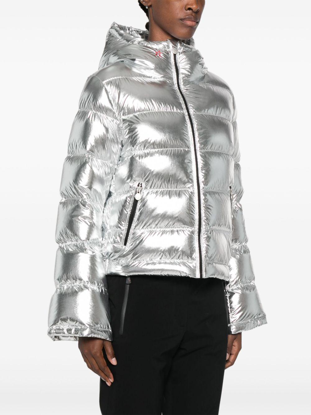 metallic flare jacket Product Image