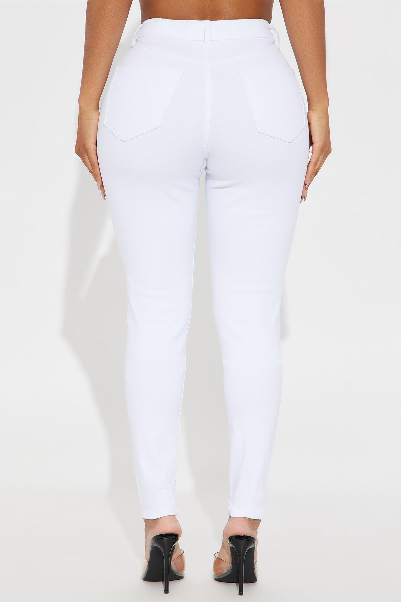 Tall Vibe Check Curvy Stretch Skinny Jeans - White Female Product Image