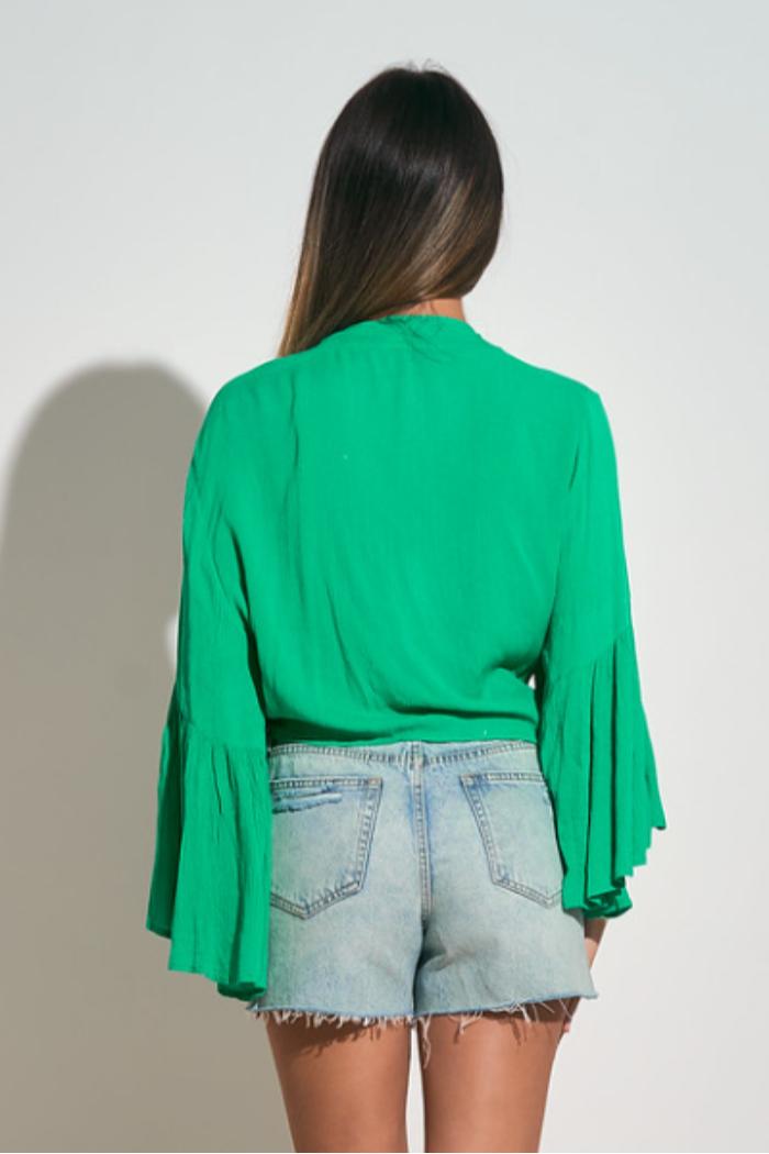 BELL SLEEVE TIE TOP Product Image
