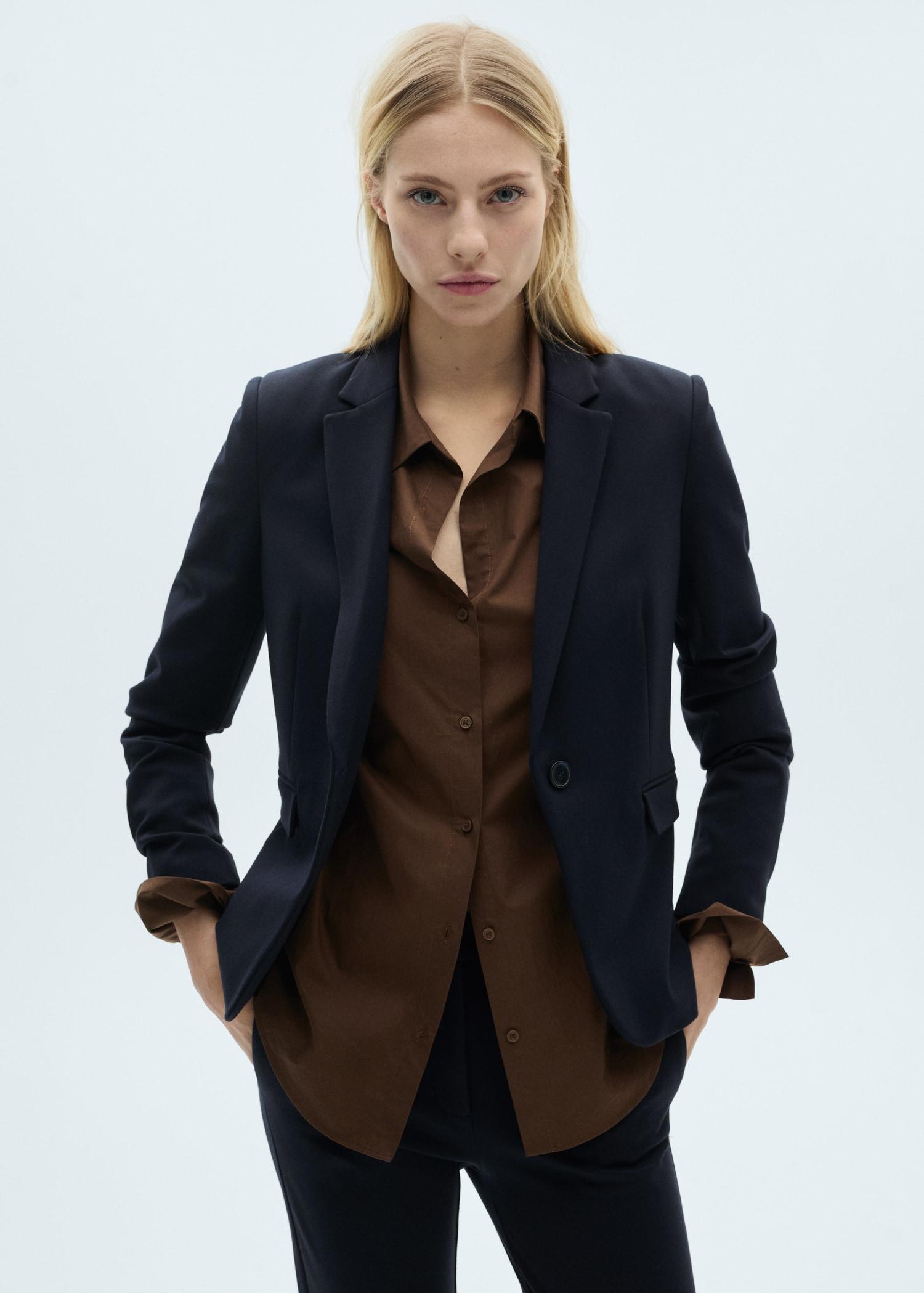 Straight mid-rise pants - Women | MANGO USA Product Image