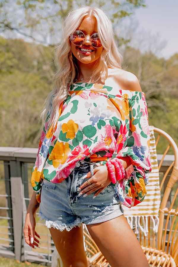 Gramercy Garden Off Shoulder Top in Pink Product Image