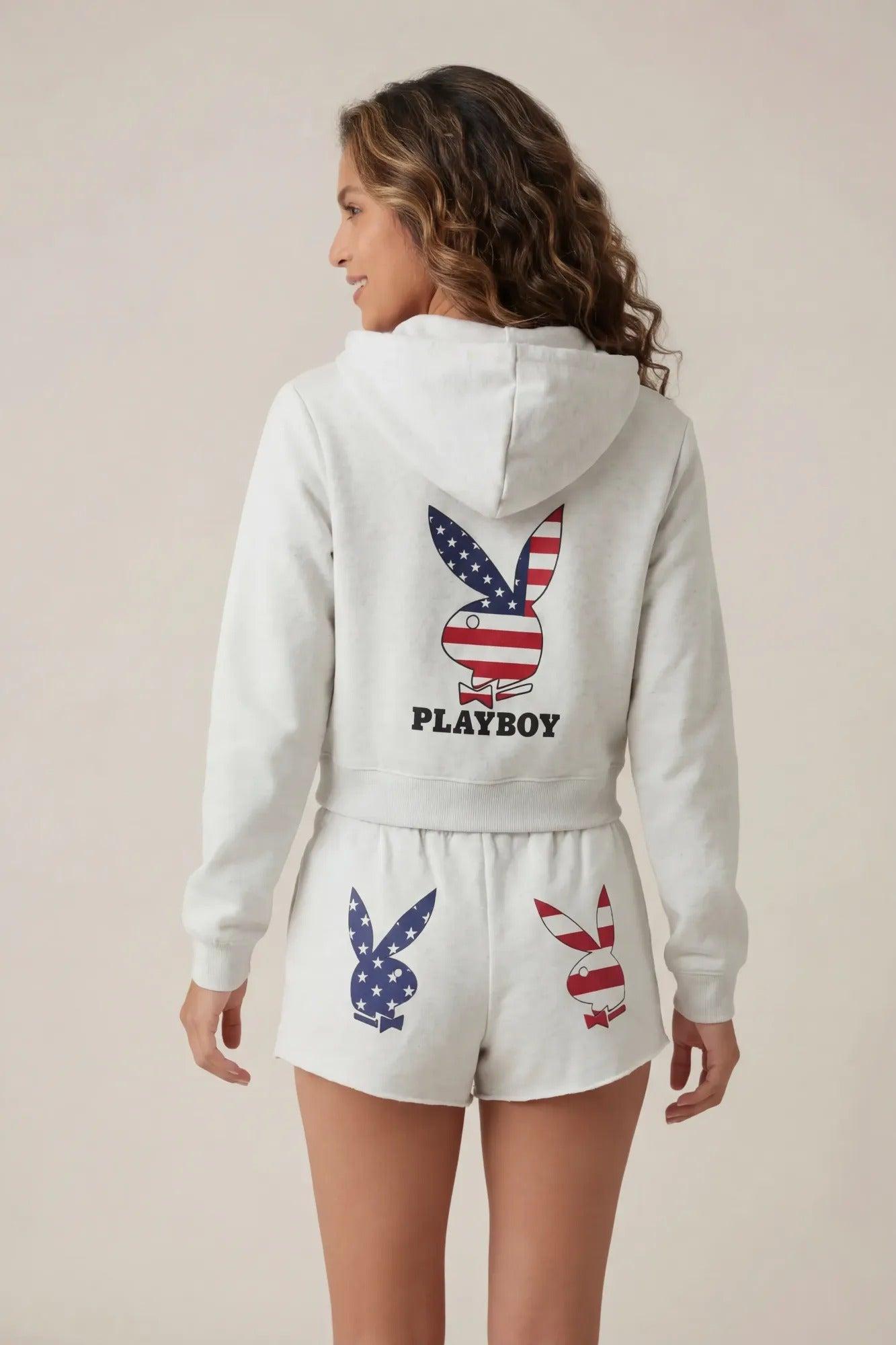 Playboy USA Graphic Fleece Zip-Up Hoodie Female Product Image