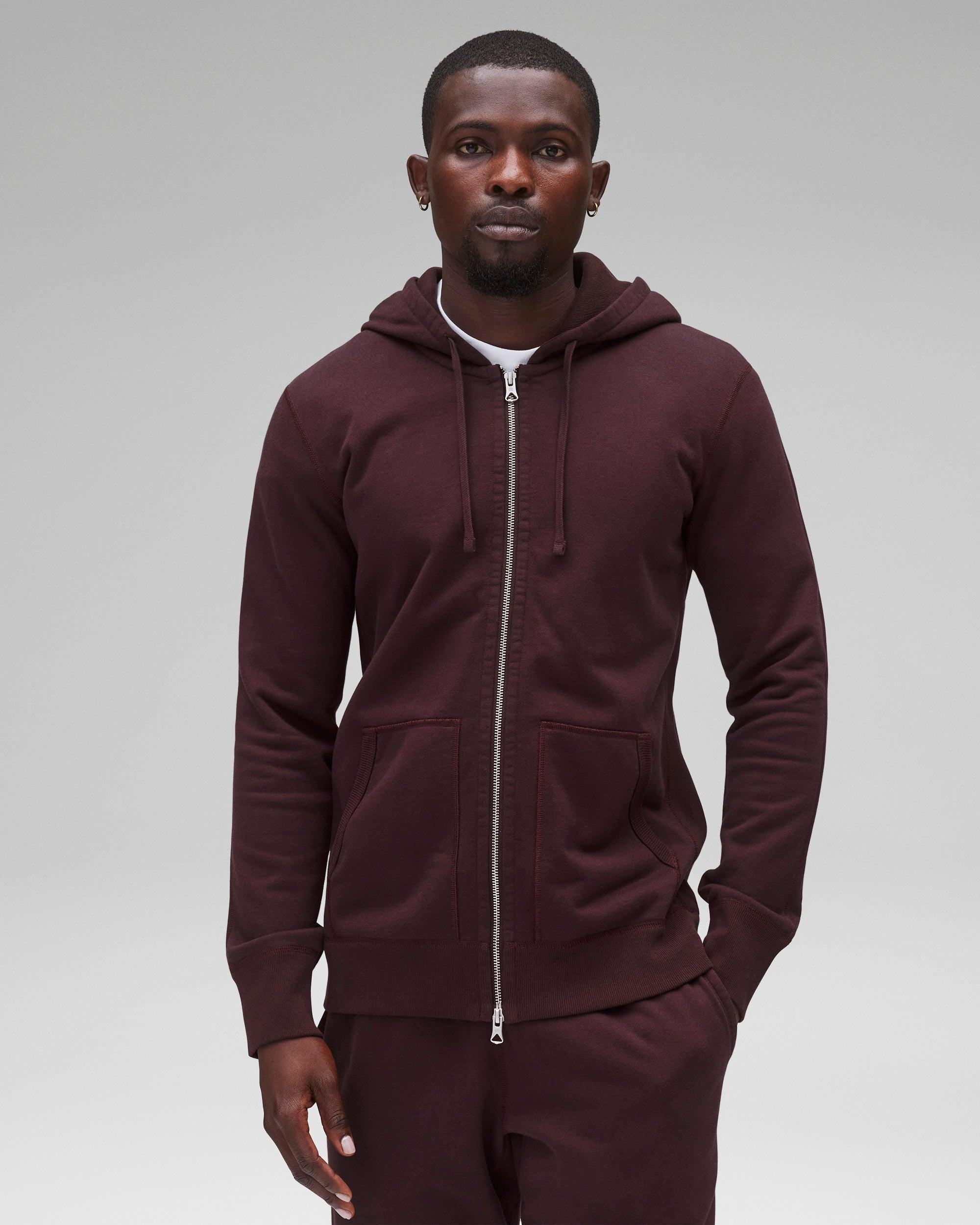 Midweight Terry Slim Zip Hoodie Male Product Image