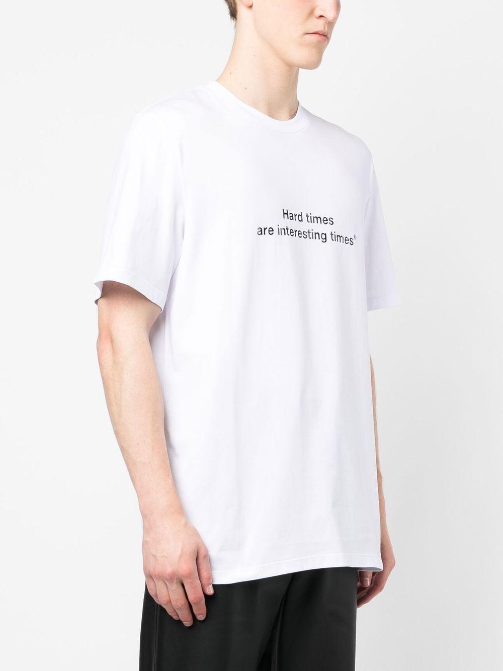 slogan-print cotton T-Shirt  Product Image