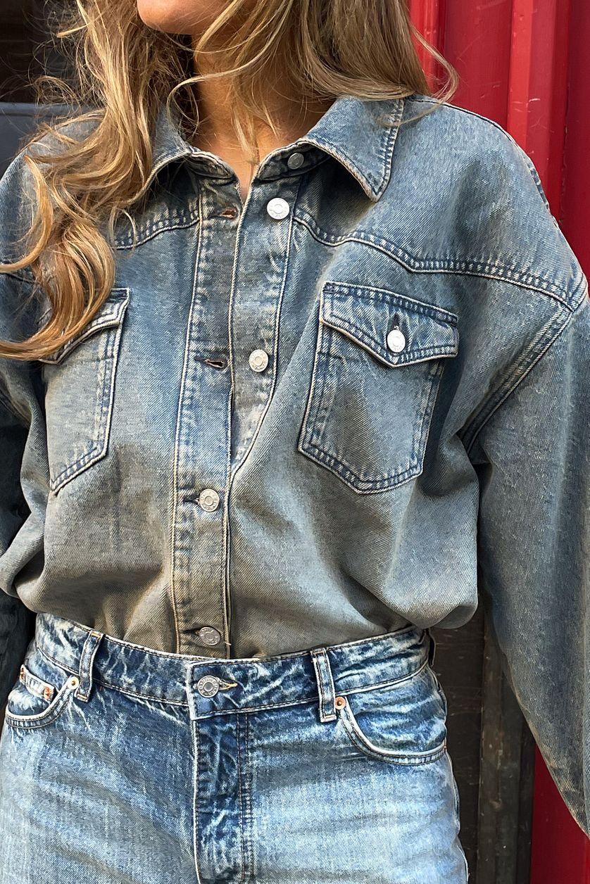 Oversized Denim Shirt Product Image
