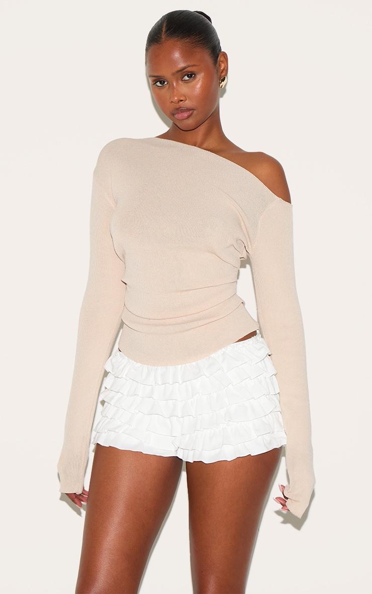 White Extreme Frilly Bloomer Shorts Product Image