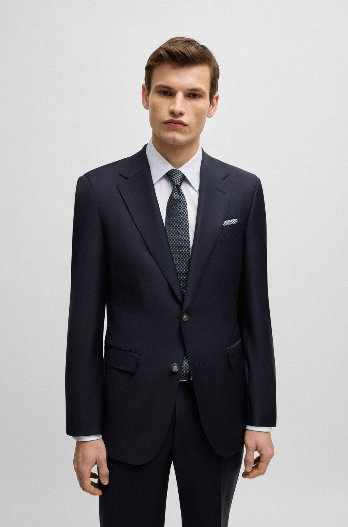 Jacquard-pattern tie in Italian-made silk Product Image