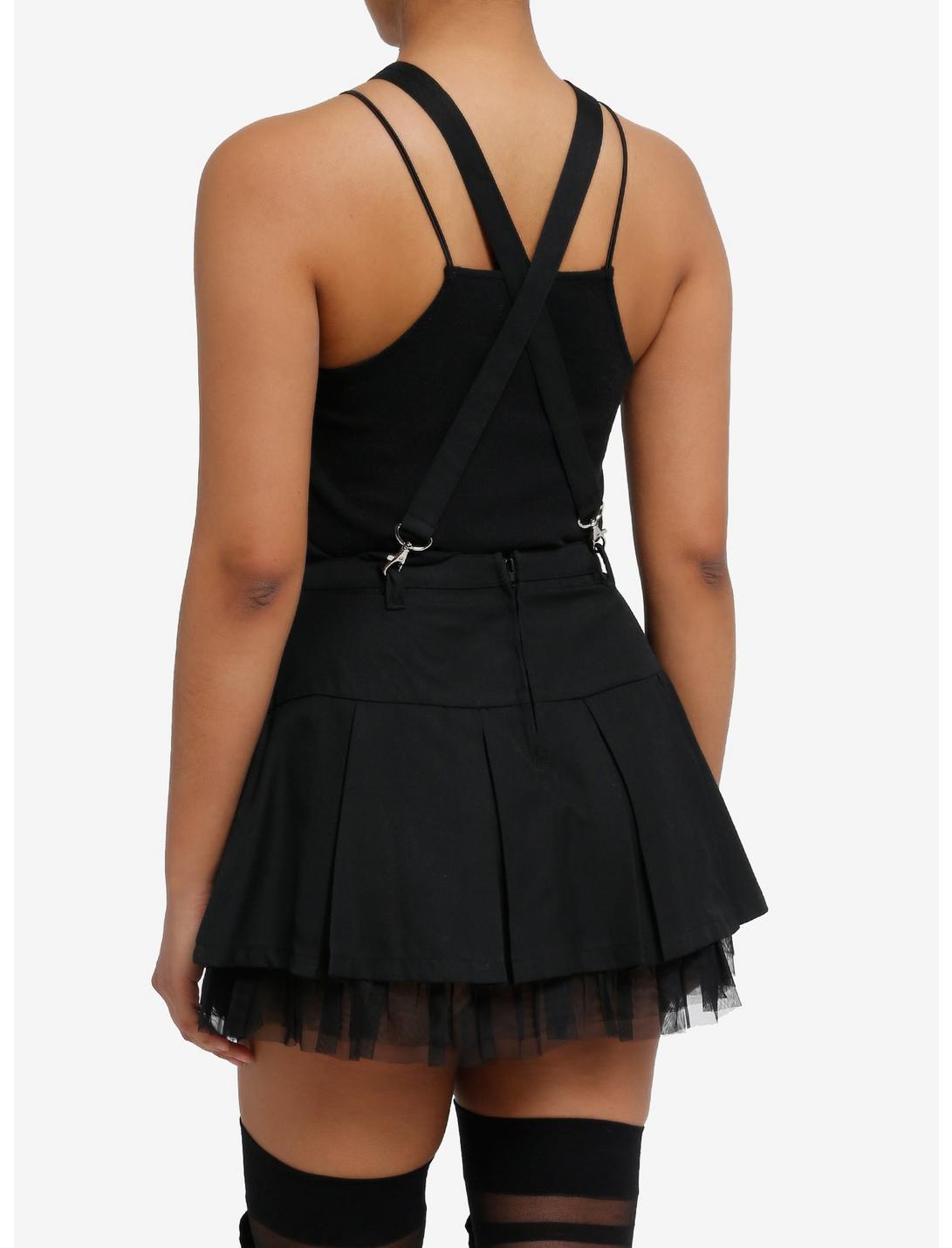 Social Collision Black Pyramid Stud Suspender Skirt Product Image