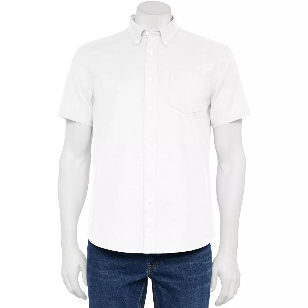 Men's Sonoma Goods For Life® Adaptive Short Sleeve Perfect Length Shirt,  Product Image