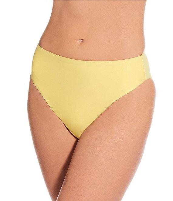 Gianni Bini Solid High Leg High Waisted Swim Bottom Product Image